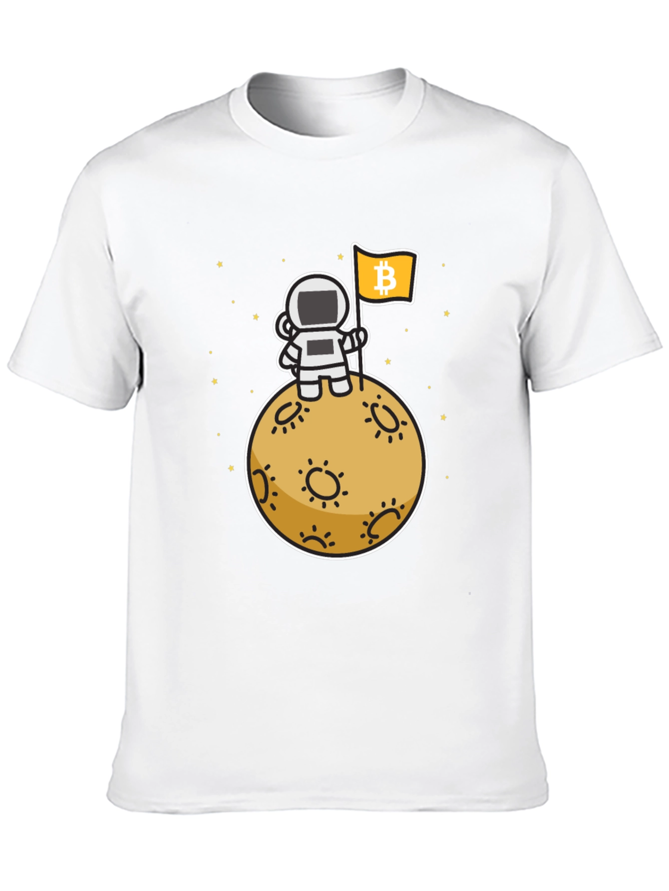 Camiseta Bitcoin Astronauta Luna - Crypto Moda