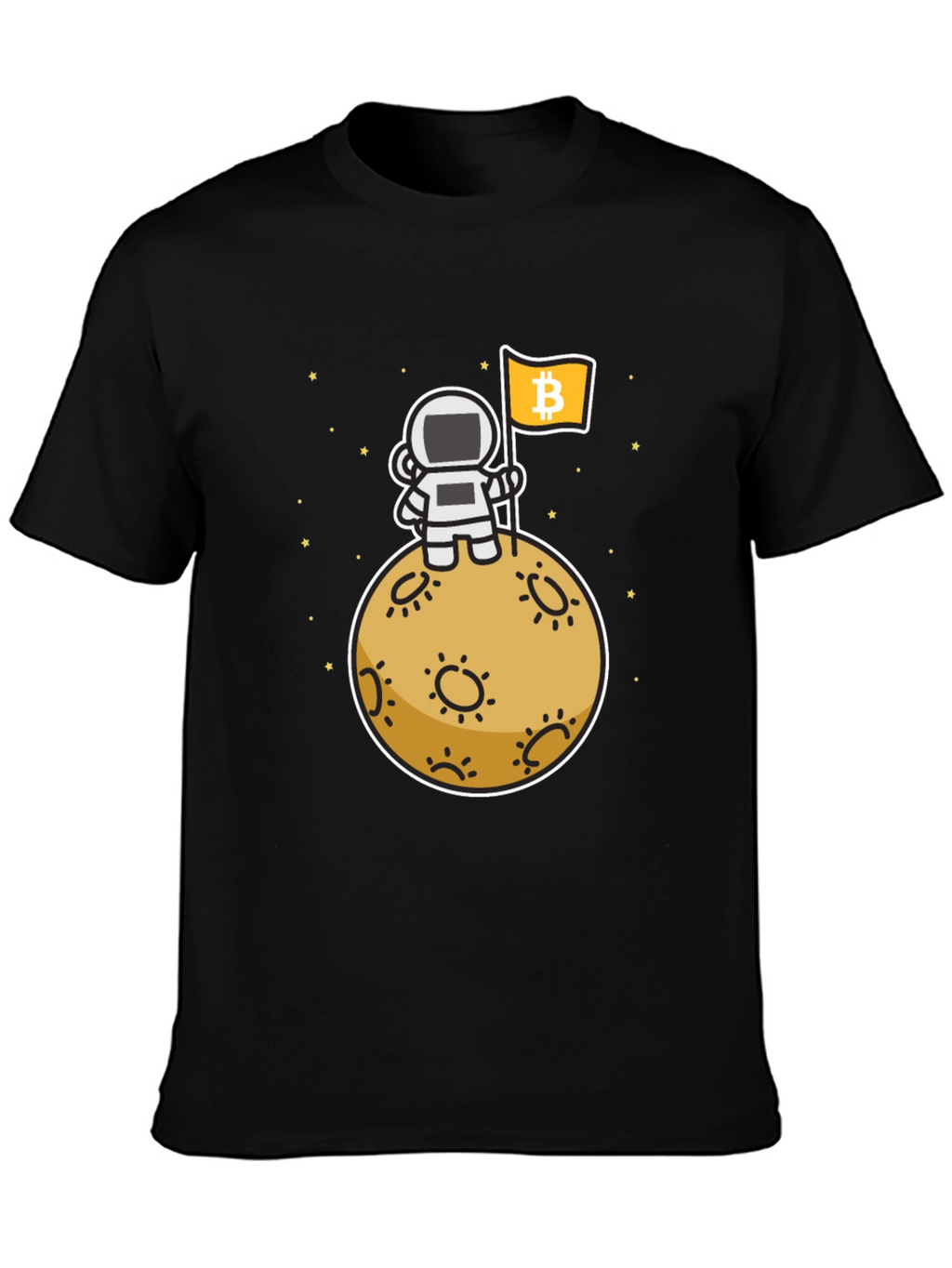 Camiseta Bitcoin Astronauta Luna - Crypto Moda