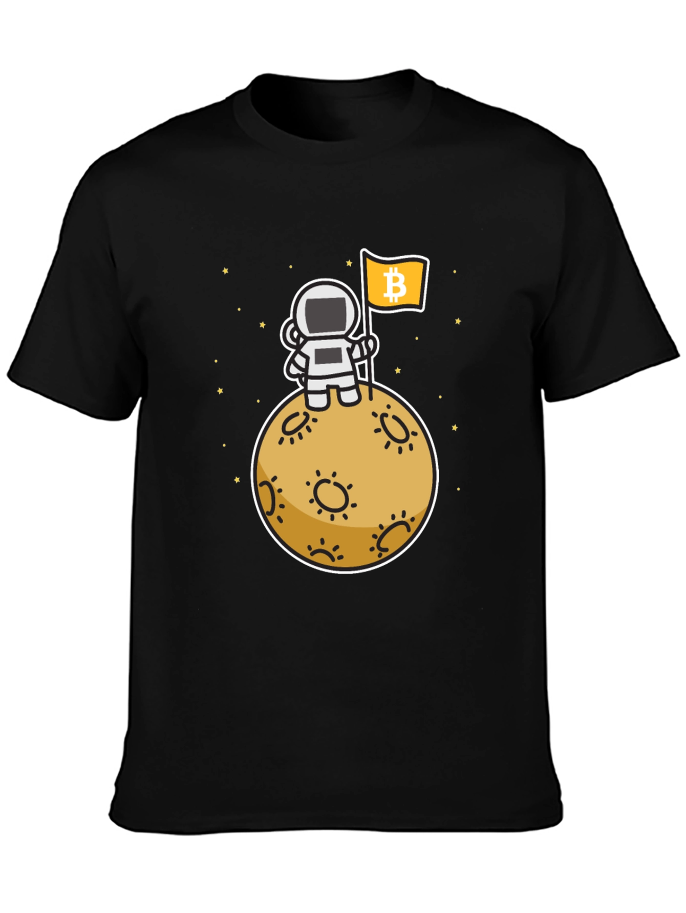 Camiseta Bitcoin Astronauta Luna - Crypto Moda