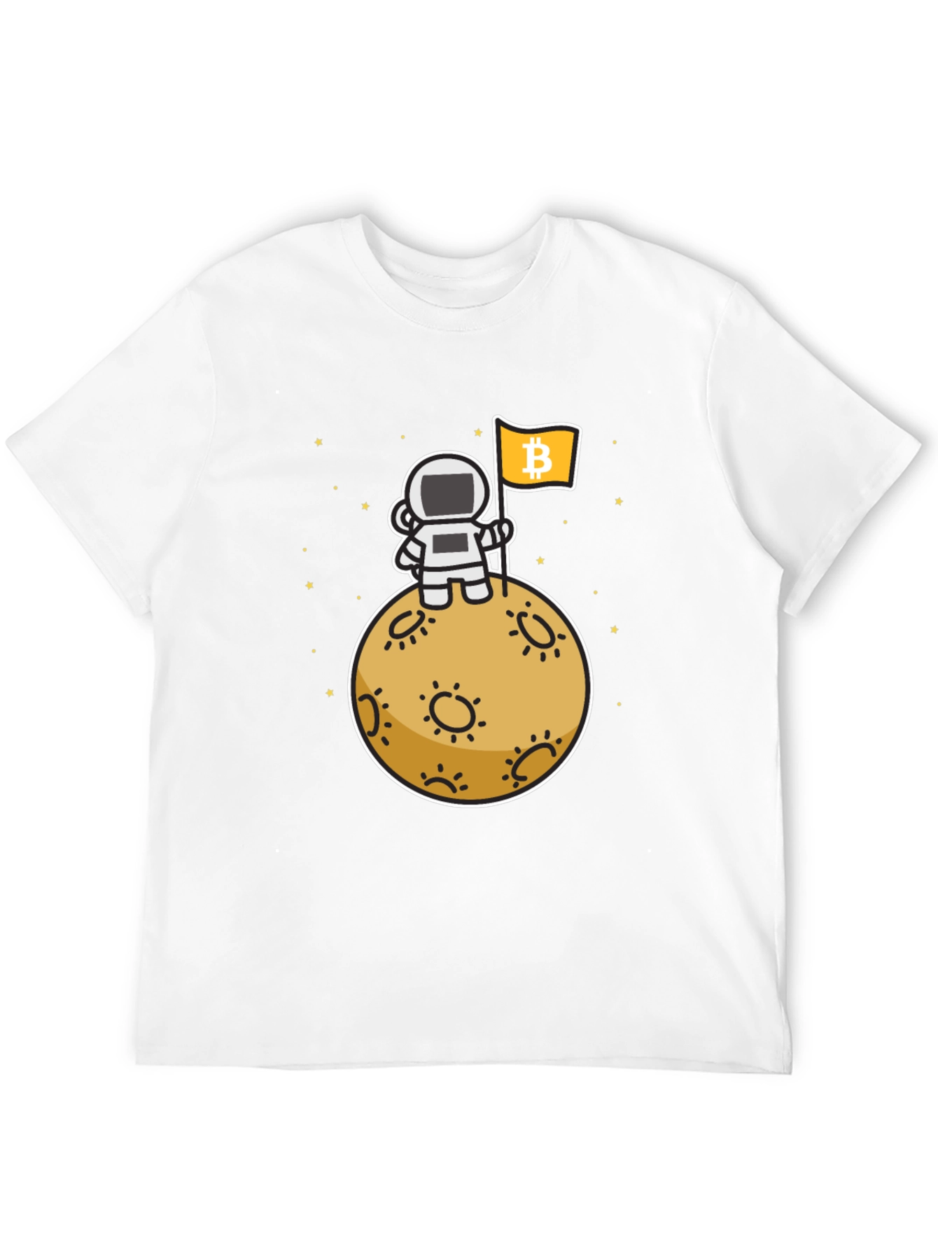 Camiseta Bitcoin Astronauta Luna - Crypto Moda