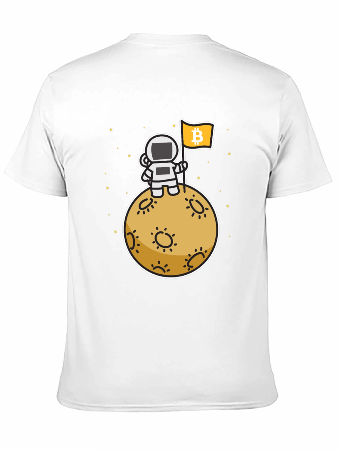 Camiseta Bitcoin Astronauta Luna - Crypto Moda